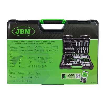COFFRET À OUTILS DE 216 PIÈCES AVEC DOUILLES HEXAGONALES 1/4", 3/8" ET 1/2" – FINITION ZINGUÉE