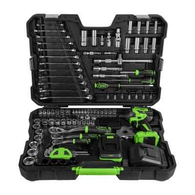 MALLETTE D'OUTILS AVEC CLÉ À CHOC BRUSHLESS BATTERIE 800NM