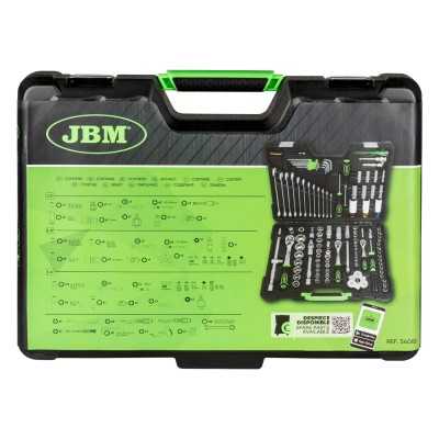 COFFRET À OUTILS DE 132 PIÈCES AVEC DOUILLES HEXAGONALES 1/2", 1/4" ET 3/8" – FINITION ZINGUÉE