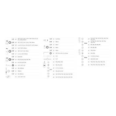 COFFRET À OUTILS DE 179 PIÈCES AVEC DOUILLES HEXAGONALES 1/4", 3/8" ET 1/2" – FINITION ZINGUÉE