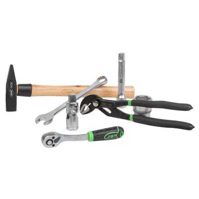 COFFRET À OUTILS DE 72 PIÈCES AVEC DOUILLES HEXAGONALES 1/4" ET 1/2" – FINITION ZINGUÉE