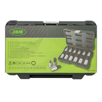 SET DE 12 EMBOUTS HEXAGONAUX 1/2"