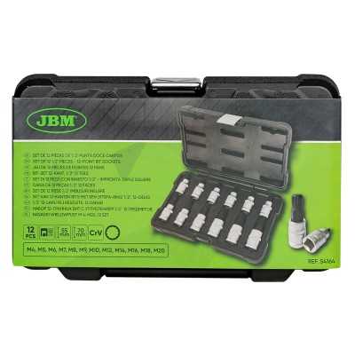 SET DE 12 EMBOUTS 12 PANS 1/2"