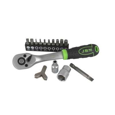 COFFRET À OUTILS DE 130 PIÈCES AVEC DOUILLES ET EMBOUTS 1/4" – FINITION ZINGUÉE