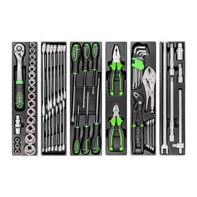 BOÎTE À OUTILS MÉTALLIQUE DE 63 PIÈCES – FINITION ZINGUÉE