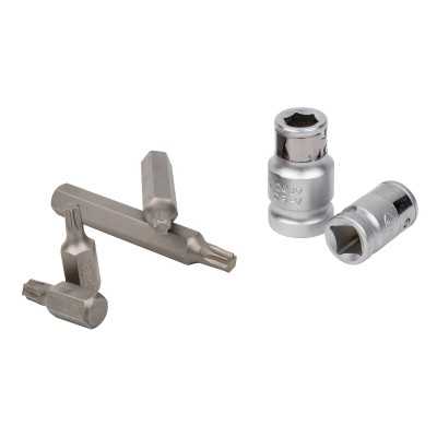 COFFRET D’OUTILS DE 42 PIÈCES AVEC EMBOUTS HEXAGONAUX, 12 PANS ET TORX 1/2" ET 3/8"