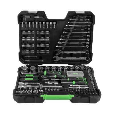 COFFRET À OUTILS DE 232 PIÈCES AVEC DOUILLES HEXAGONALES ZINGUÉ
