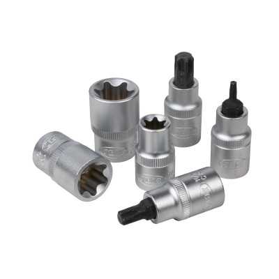 SET DE 19 DOUILLES ET EMBOUTS TORX 1/2"