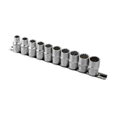 SET DE 10 DOUILLES 12 PANS 1/2"