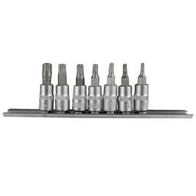SET DE 7 EMBOUTS TS INVIOLABLES À 5 DENTS AVEC DOUILLE 1/4"