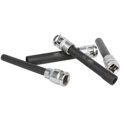 SET DE 6 DOUILLES TORX TYPE E EXTRA LONGUES 1/2" – FINITION ZINGUÉE