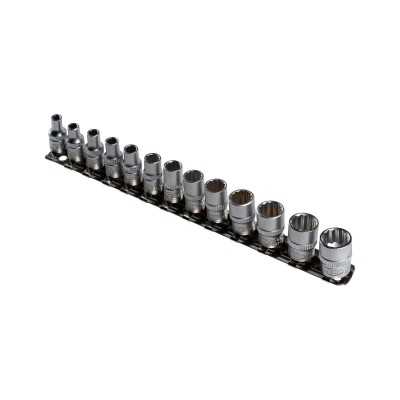 SET DE 13 DOUILLES 12 PANS 1/4"
