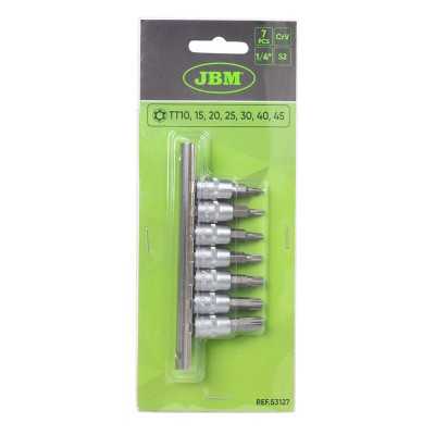 SET DE 7 EMBOUTS TORX INVIOLABLES AVEC DOUILLE 1/4"