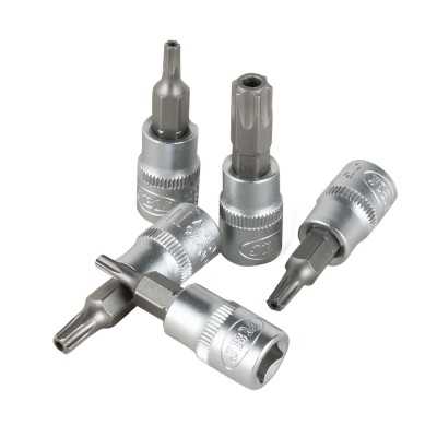 SET DE 7 EMBOUTS TORX INVIOLABLES AVEC DOUILLE 1/4"