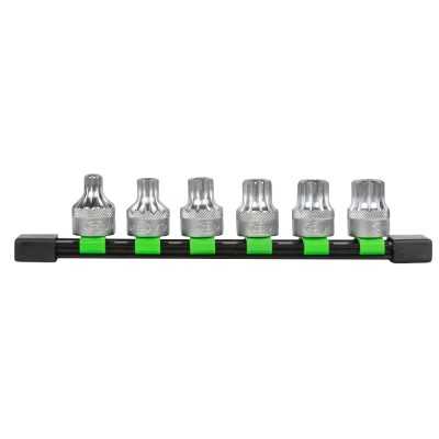 SET DE 6 EMBOUTS XZN INVIOLABLES À 12 DENTS AVEC DOUILLE 1/2"