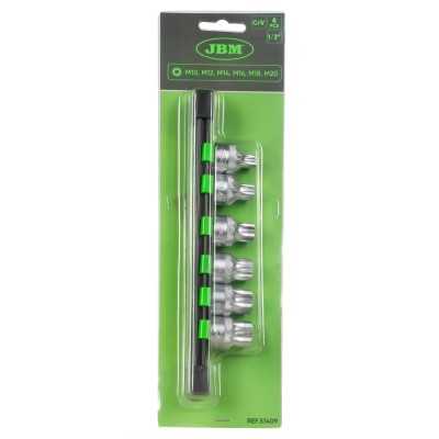 SET DE 6 EMBOUTS XZN INVIOLABLES À 12 DENTS AVEC DOUILLE 1/2"