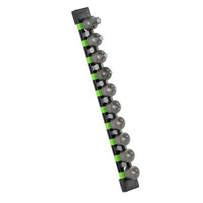 SET DE 10 EMBOUTS TORX COURTS AVEC DOUILLE 3/8"