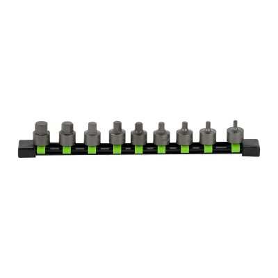 SET DE 9 EMBOUTS ALLEN COURTS AVEC DOUILLE 3/8"