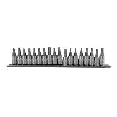 SET DE 18 EMBOUTS PHILLIPS, PLAT, ALLEN ET TORX AVEC DOUILLE 1/4"