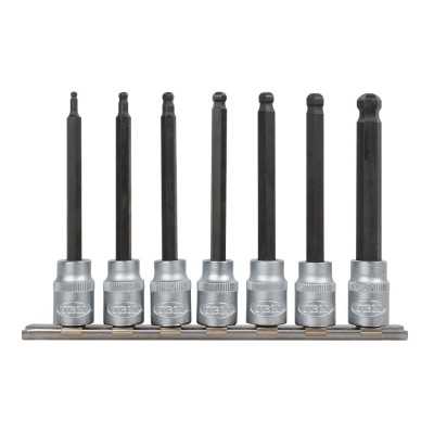 SET DE 7 EMBOUTS ALLEN À BOULE AVEC DOUILLE 3/8"