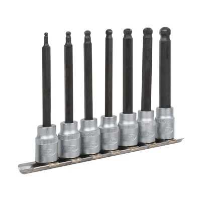 SET DE 7 EMBOUTS ALLEN À BOULE AVEC DOUILLE 3/8"