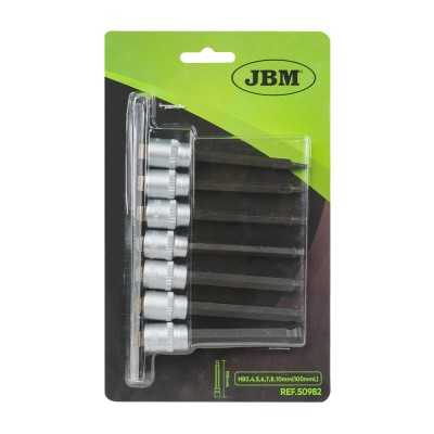 SET DE 7 EMBOUTS ALLEN À BOULE AVEC DOUILLE 3/8"