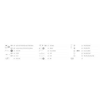 COFFRET À OUTILS DE 60 PIÈCES AVEC DOUILLES SPLINE 1/2" ET 1/4" – FINITION CHROMÉE
