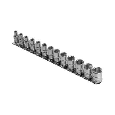 SET DE 13 DOUILLES HEXAGONALES 1/4"