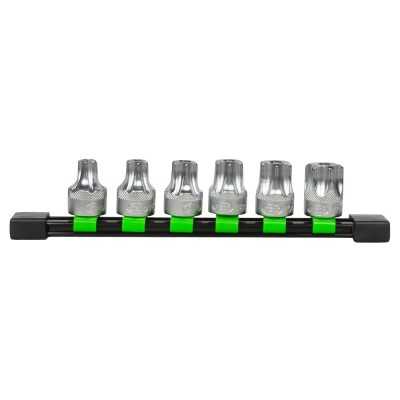 SET DE 6 EMBOUTS TORX INVIOLABLES AVEC DOUILLE 1/2"
