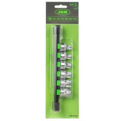 SET DE 6 EMBOUTS TORX INVIOLABLES AVEC DOUILLE 1/2"