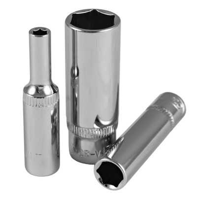 1/4" 50MM LONG HEX DOUILLE DU 10MM, CHROME