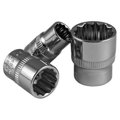 DOUILLE 3/8" 12 PANS, 19MM, CHROME