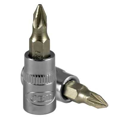 TÊTE POUR MANCHE TOURNEVIS DOUBLE PH  1, CHROME