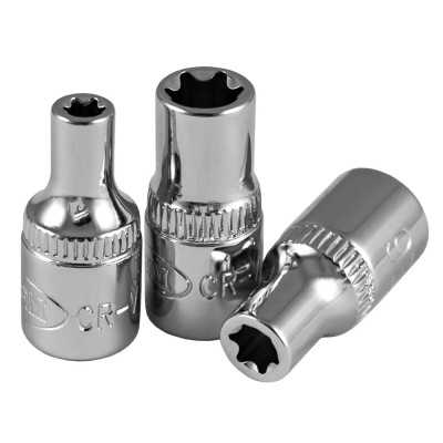 1/4" TORX DOUILLE E6, CHROME