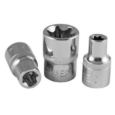 1/2" DOUILLE TORX PETIT E24, CHROMÉ