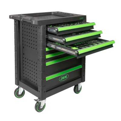 SERVANTE À OUTILS 7 TIROIRS - VERTE - EQUIPÉE
