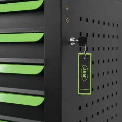 SERVANTE À OUTILS À 7 TIROIRS - VERTE - ÉQUIPÉE