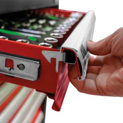 SERVANTE À OUTILS 7 TIROIRS - ROUGE - EQUIPÉE