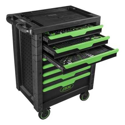 SERVANTE À OUTILS 8 TIROIRS - VERTE - EQUIPÉE