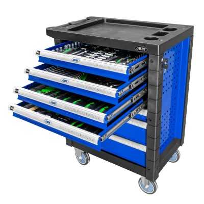 SERVANTE À OUTILS 7 TIROIRS - BLEUE - EQUIPÉE