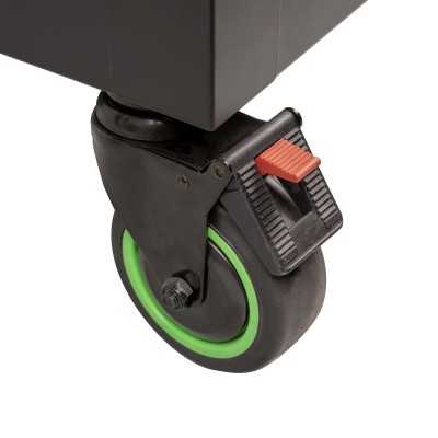 SERVANTE À OUTILS 11 TIROIRS - VERTE - EQUIPÉE - AVEC PANNEAU PERFORÉ ET ARMOIRES HAUTES