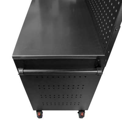 SERVANTE À OUTILS 11 TIROIRS - VERTE - VIDE - AVEC PANNEAU PERFORÉ – VIDE