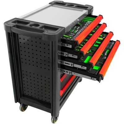 SERVANTE À OUTILS XL 7 TIROIRS - ROUGE - ÉQUIPÉE