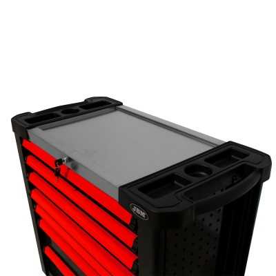 SERVANTE À OUTILS XL 7 TIROIRS - ROUGE - ÉQUIPÉE