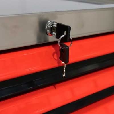 SERVANTE À OUTILS XL 7 TIROIRS - ROUGE - ÉQUIPÉE