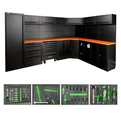 ENSEMBLE DE MEUBLES MODULAIRES (43 PIÈCES) - NOIR