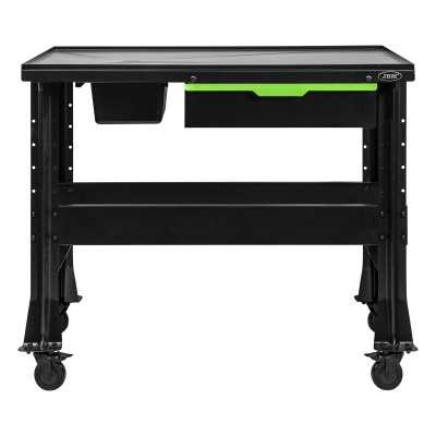 TABLE DE TRAVAIL MOBILE AVEC SYSTÈME DE DRAINAGE, RÉSERVOIR ET TIROIR À OUTILS