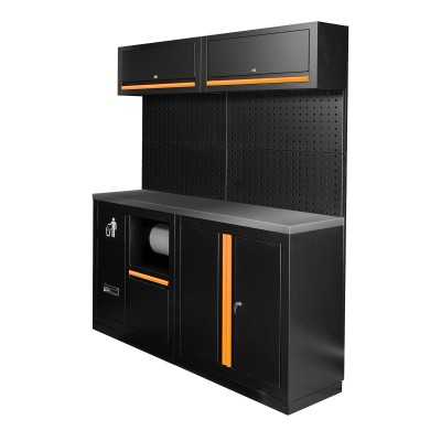ENSEMBLE DE MEUBLES MODULAIRES (12 PIÈCES) - ORANGE