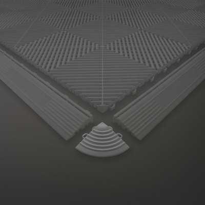COIN DE CARREAU EN PP GRIS