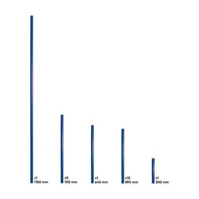 ENSEMBLE DE POIGNÉES POUR SERIE565 - BLEU
